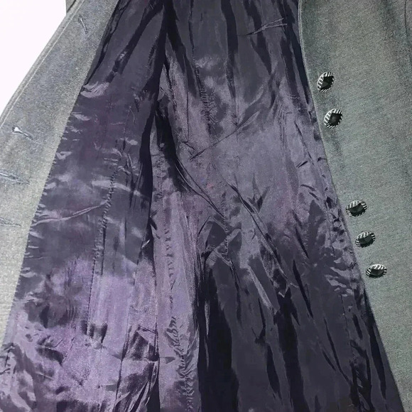 Women's Dig Wah Korean Style Casual Striped sleeves wool Blazer button up XL - Picture 7 of 11